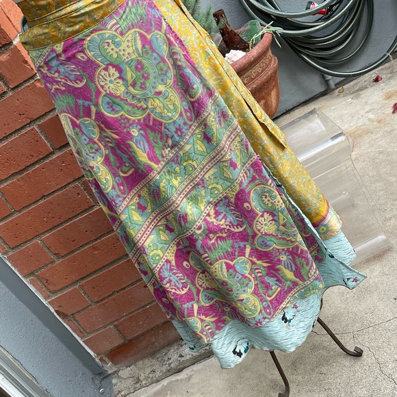 Hippie Silk wraparound skirt/dress - Picture 3 of 11